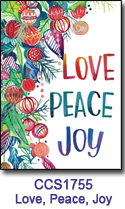 Love Peace Joy Charity Select Holiday Card